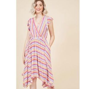 Modcloth Large Vacationer Knit dress vibrant color